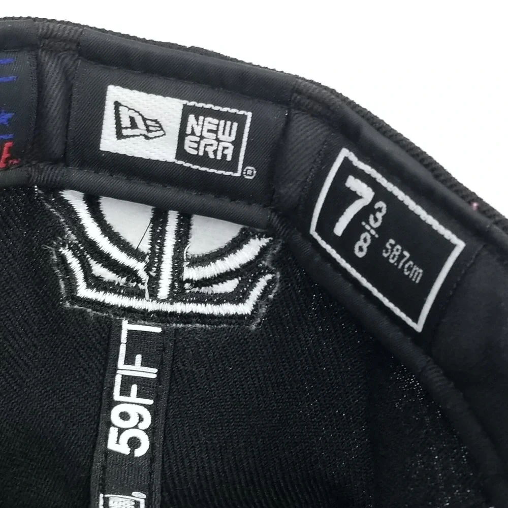 Minnesota Twins Hat Cap New Era 59Fifty Fitted 7 3/8‎ Blackout Black TC Logo